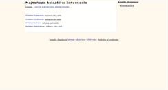 Desktop Screenshot of ksiazki.podstrona.pl